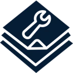 Dark blue scaffold design graphic