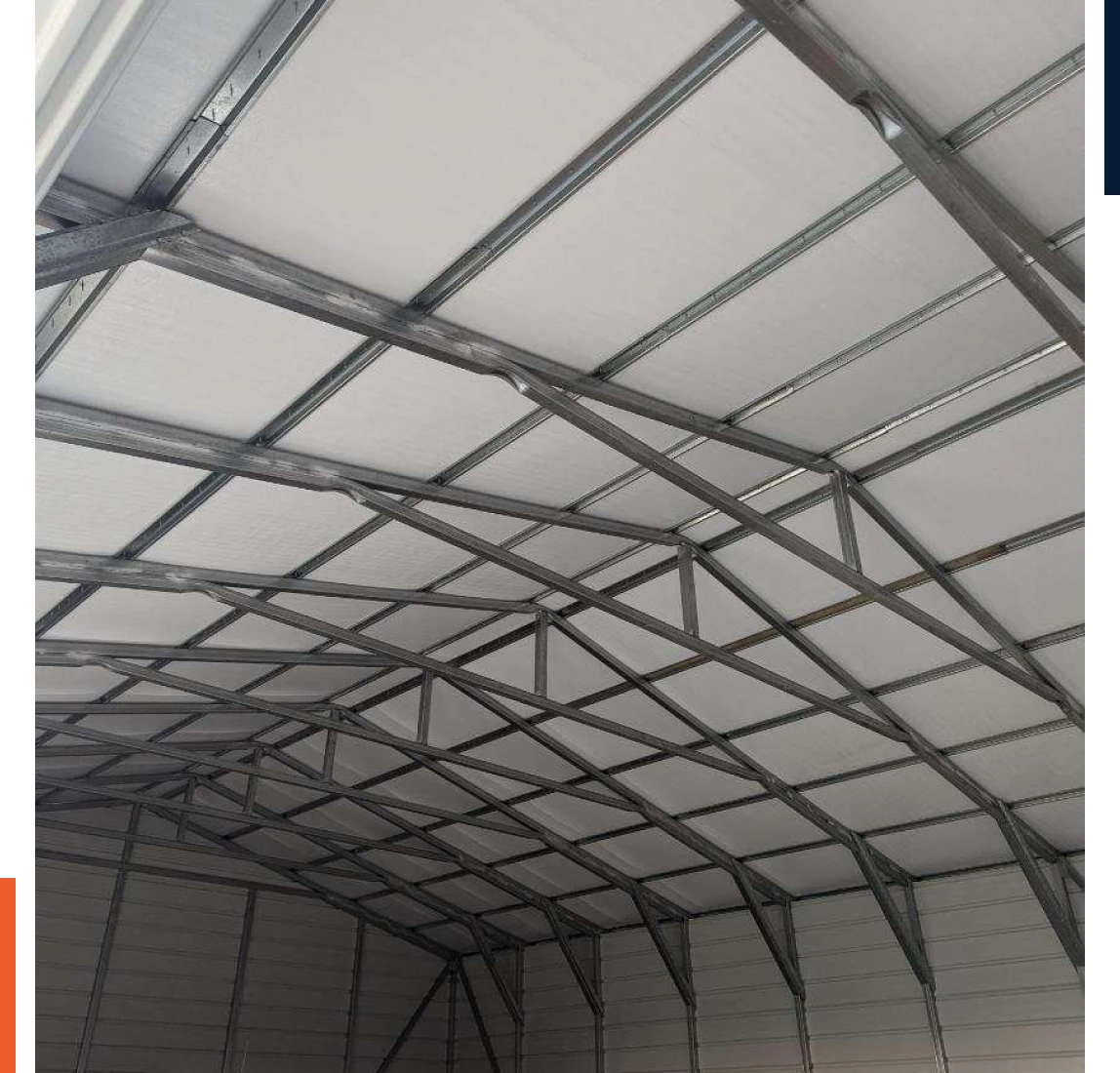 Industrial building interior roof