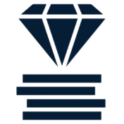 Geometric diamond and lines icon