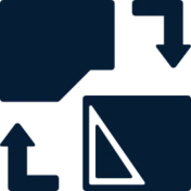 Graphic with arrows and shapes