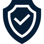 Security symbol with checkmark
